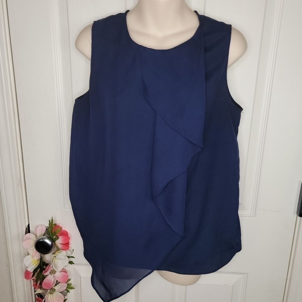 3.1 Phillip Lim for target navy ruffle front tank small